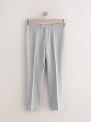 Light Blue Tailored Fit Texture Suit Trousers - Image 7 of 11