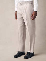 Stone Tailored Fit Texture Suit Trousers - Image 1 of 11
