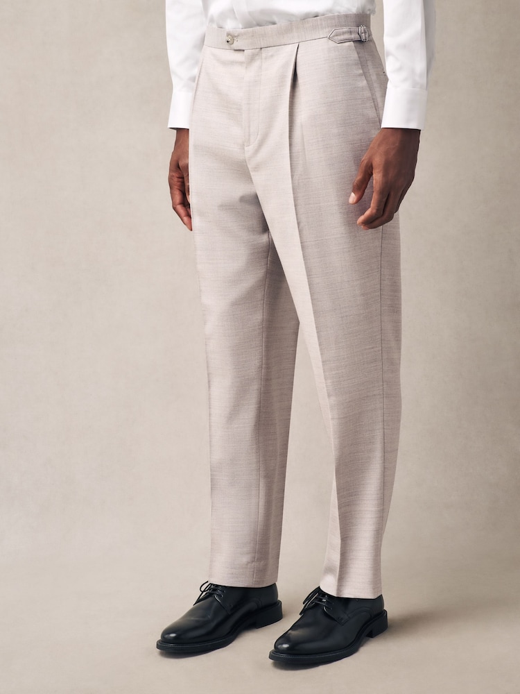 Stone Tailored Fit Texture Suit Trousers - Image 1 of 11