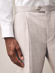 Stone Tailored Fit Texture Suit Trousers - Image 4 of 11