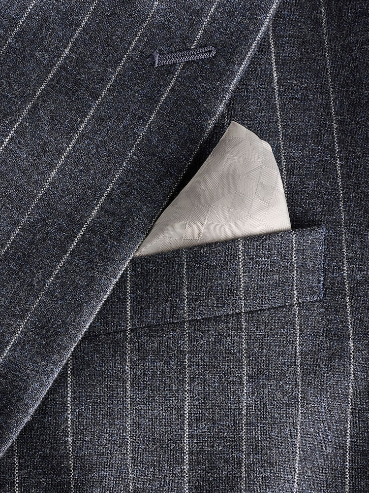 Marineblauw - Regular Fit Striped Suit Jacket - Image 10 of 11