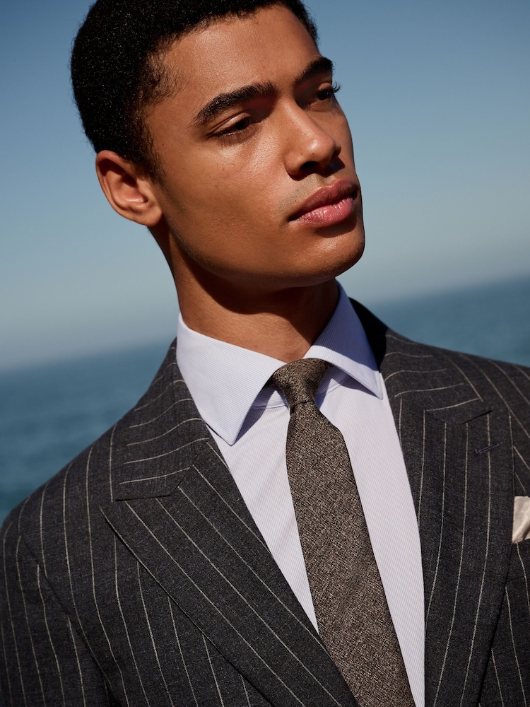 Marineblauw - Regular Fit Striped Suit Jacket - Image 5 of 11