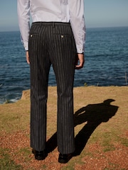 Marineblauw - Regular Fit Striped Suit Trousers - Image 3 of 10