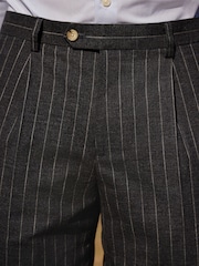 Marineblauw - Regular Fit Striped Suit Trousers - Image 4 of 10