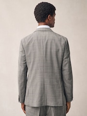 Серо-коричневый - Tailored Fit Check Texture Suit Jacket - Image 4 of 10