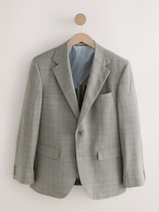 Серо-коричневый - Tailored Fit Check Texture Suit Jacket - Image 6 of 10