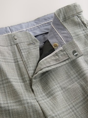 Taupe Tailored Fit Check Texture Suit Trousers - Image 10 of 13