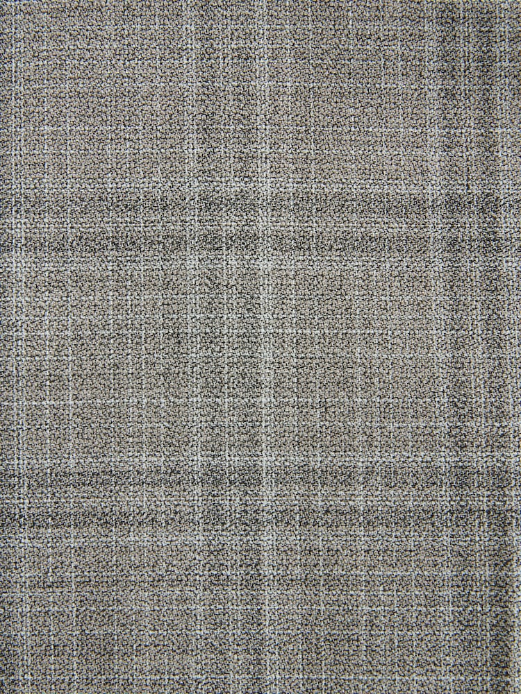 Taupe (Taupe) - Pantalon de costume ajusté texturé à carreaux - Image 12 of 13