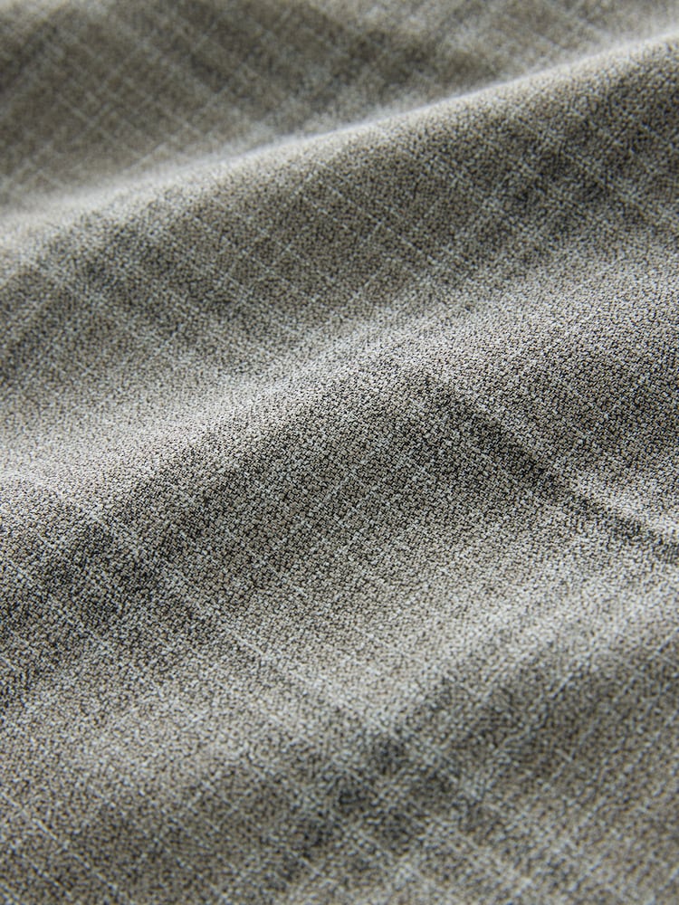 Taupe (Taupe) - Pantalon de costume ajusté texturé à carreaux - Image 8 of 13
