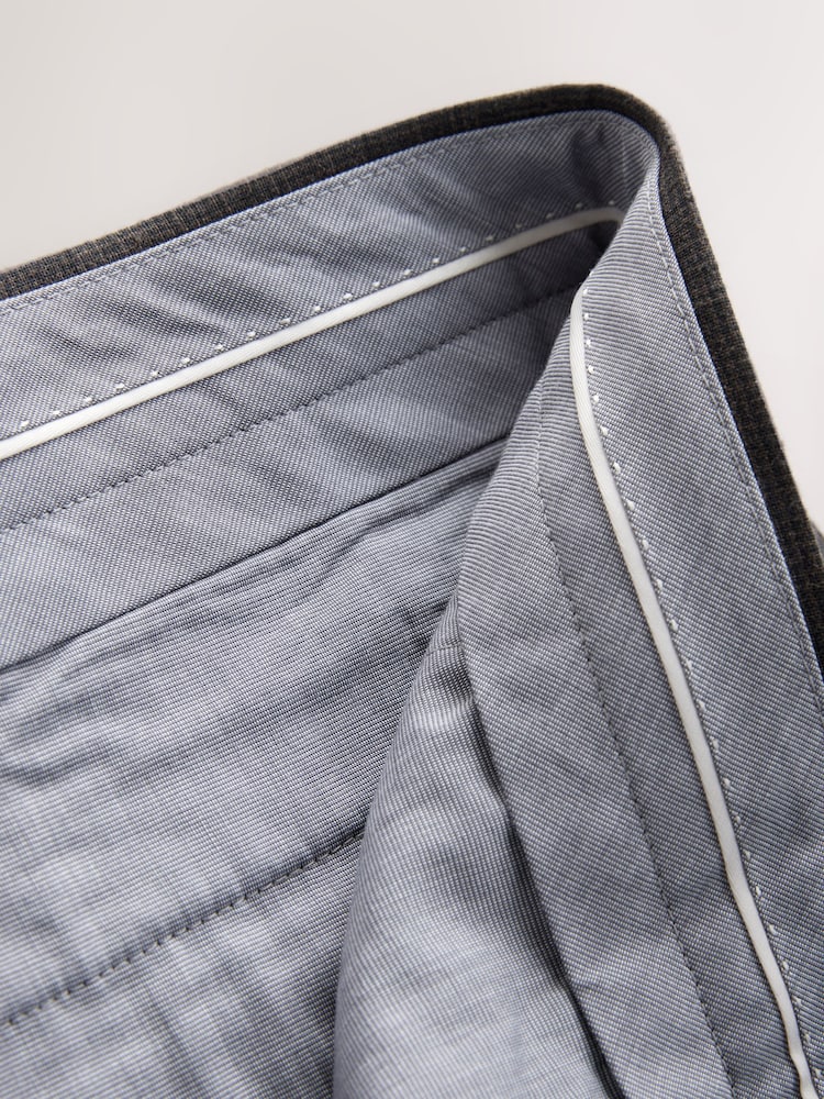 Brun - Pantalon de costume slim en lin texturé - Image 10 of 11