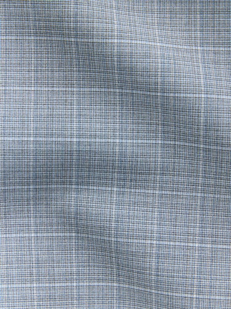 Light Blue Slim Fit Check Suit Jacket - Image 10 of 10