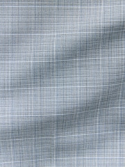 Light Blue Slim Fit Check Suit Trousers - Image 12 of 12