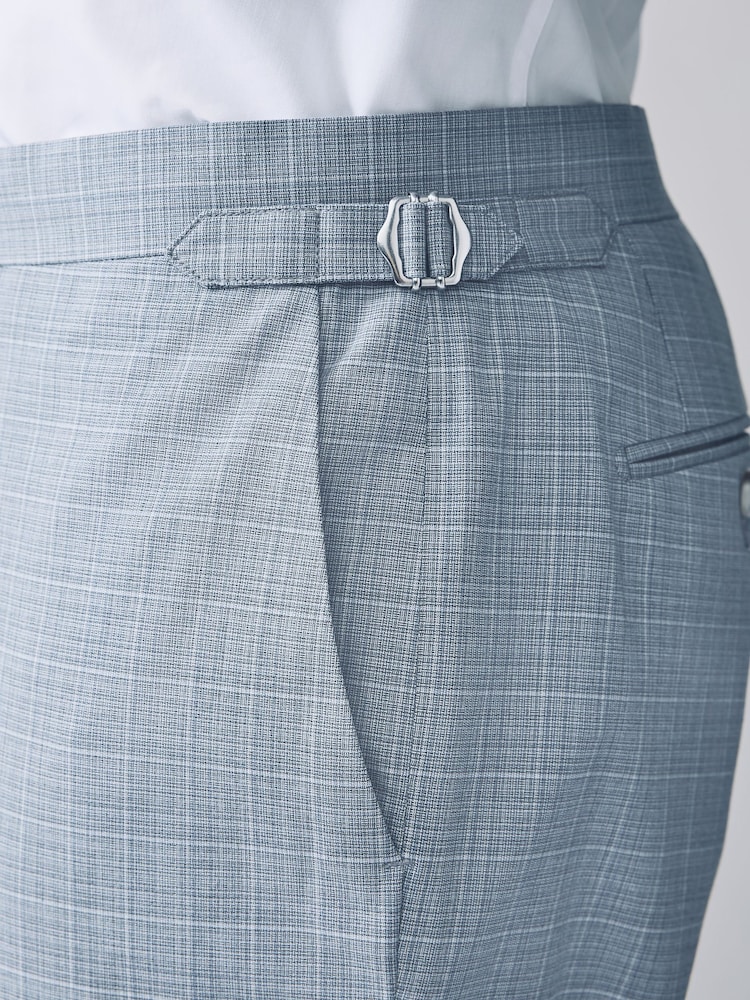 Bleu clair - Pantalon de costume slim à carreaux - Image 5 of 12
