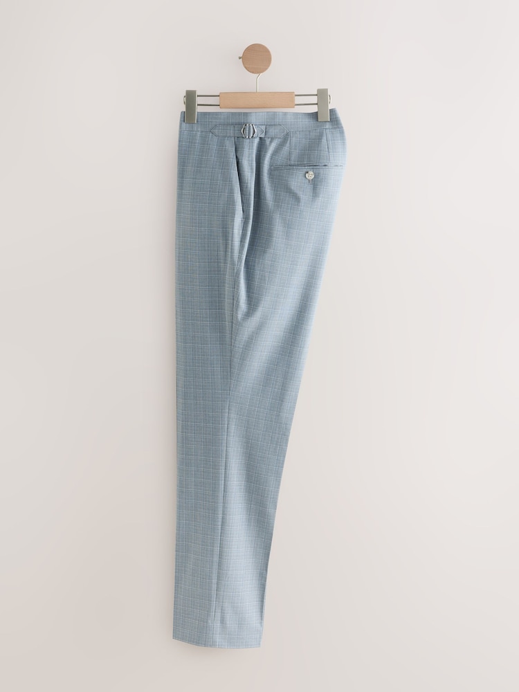 Bleu clair - Pantalon de costume slim à carreaux - Image 8 of 12