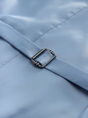 Bleu clair - Gilet de costume À carreaux - Image 7 de 8