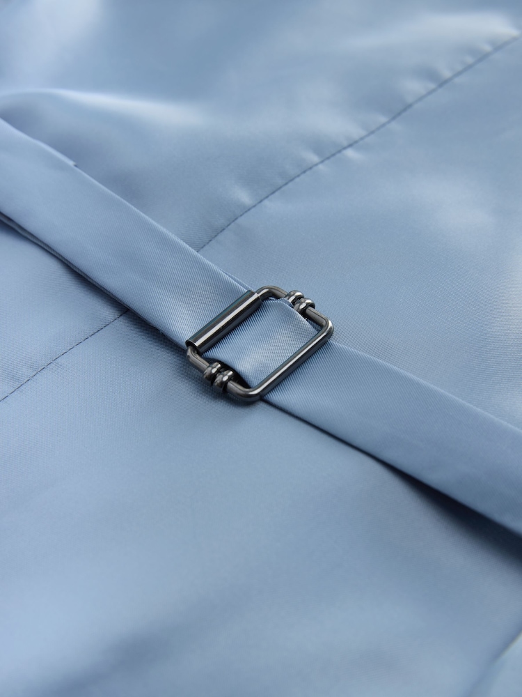 Bleu clair - Gilet de costume À carreaux - Image 7 of 8