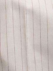 Neutral Slim Fit Striped Suit Trousers With Linen - Image 8 of 10