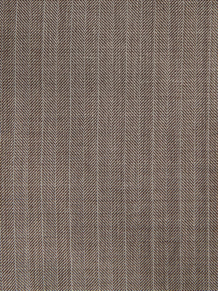 Taupe (Taupe) - Slim Striped Herringbone Suit Jacket - Image 8 of 11
