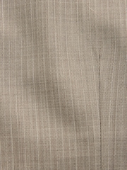 Taupe Striped Herringbone Suit Waistcoat - Image 8 of 9