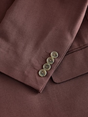 Rust Brown Slim Fit Suit Double Breasted Jacket - Image 10 of 10