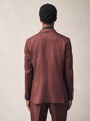 Коричнево-рыжий - Slim Fit Suit Double Breasted Jacket - Изображение 2 из 5
