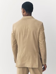 Песочный - Slim Fit Suit Double Breasted Jacket - Изображение 4 из 12