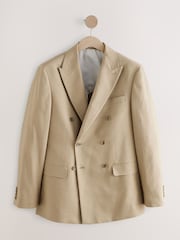 Песочный - Slim Fit Suit Double Breasted Jacket - Изображение 6 из 12