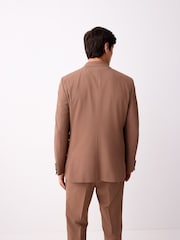 Roestbruin - Tailored Fit Trimmed Satin Edge Tuxedo Suit Jacket - Image 3 of 4