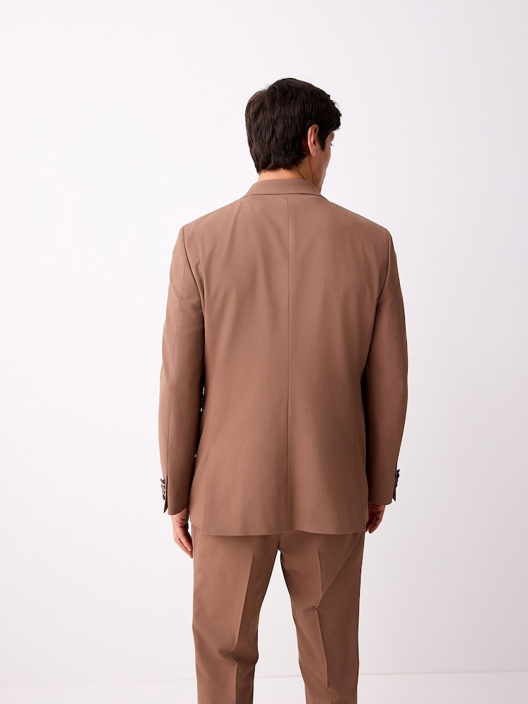 Roestbruin - Tailored Fit Trimmed Satin Edge Tuxedo Suit Jacket - Image 3 of 4