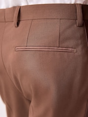 Marron rouille - habillé Fit Tuxedo Pantalon de costume - Image 5 de 6