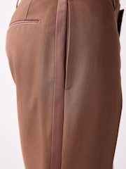 Marron rouille - habillé Fit Tuxedo Pantalon de costume - Image 6 de 6