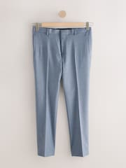 Niebieski - Spodnie garniturowe o obcisłym kroju - Obraz 6 z 10