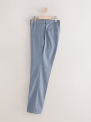 Niebieski - Spodnie garniturowe o obcisłym kroju - Obraz 7 z 10