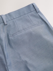 Niebieski - Spodnie garniturowe o obcisłym kroju - Obraz 8 z 10