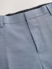 Niebieski - Spodnie garniturowe o obcisłym kroju - Obraz 9 z 10