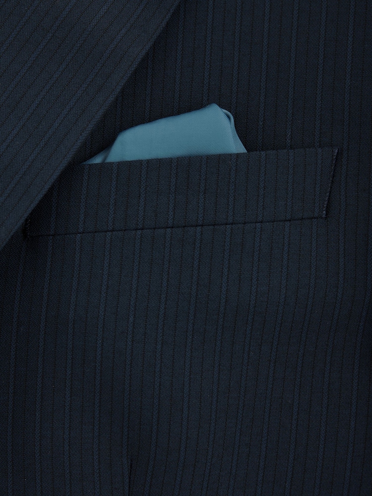 marine - Veste de costume slim rayée - Image 10 of 10