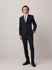 marine - Veste de costume slim rayée - Image 2 of 10