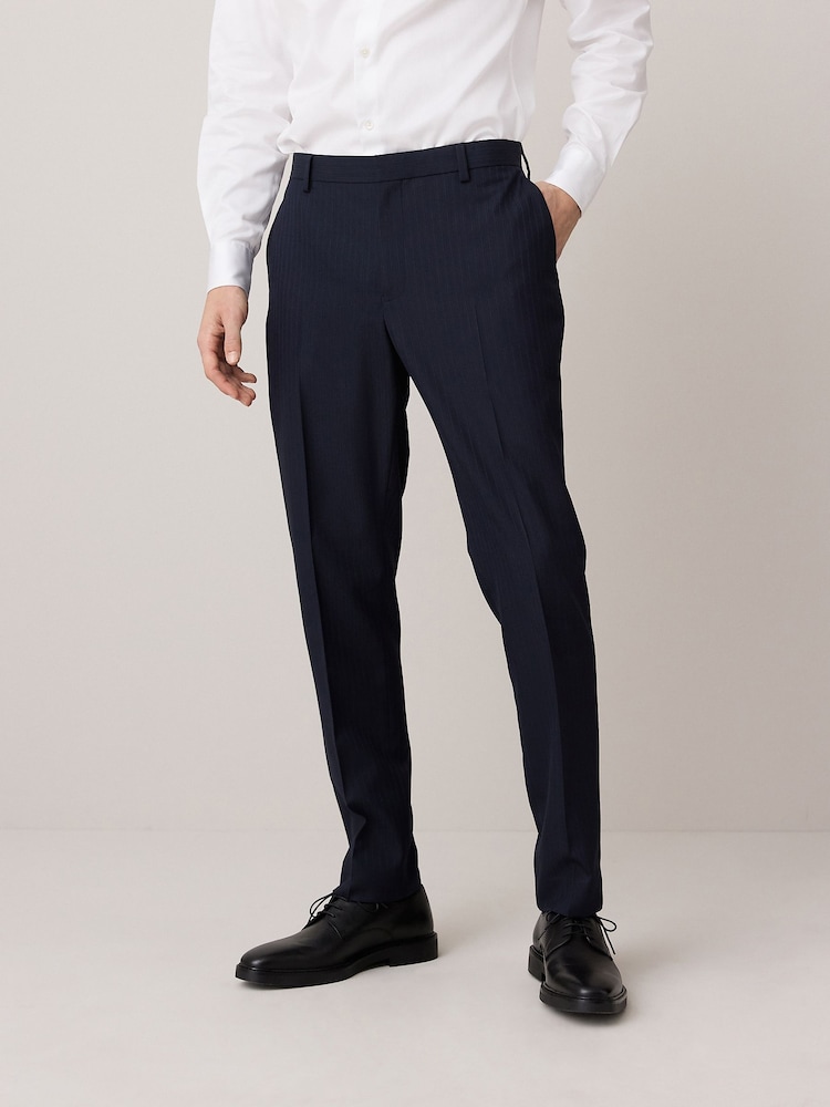 marine - Pantalon de costume slim rayé - Image 1 of 11