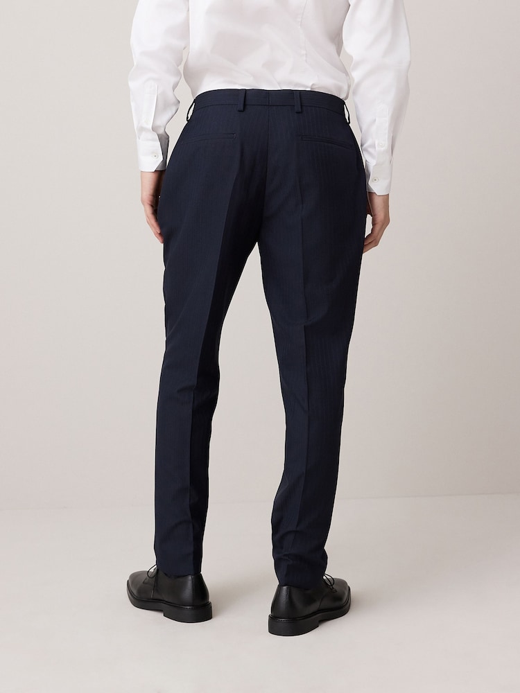 marine - Pantalon de costume slim rayé - Image 3 of 11