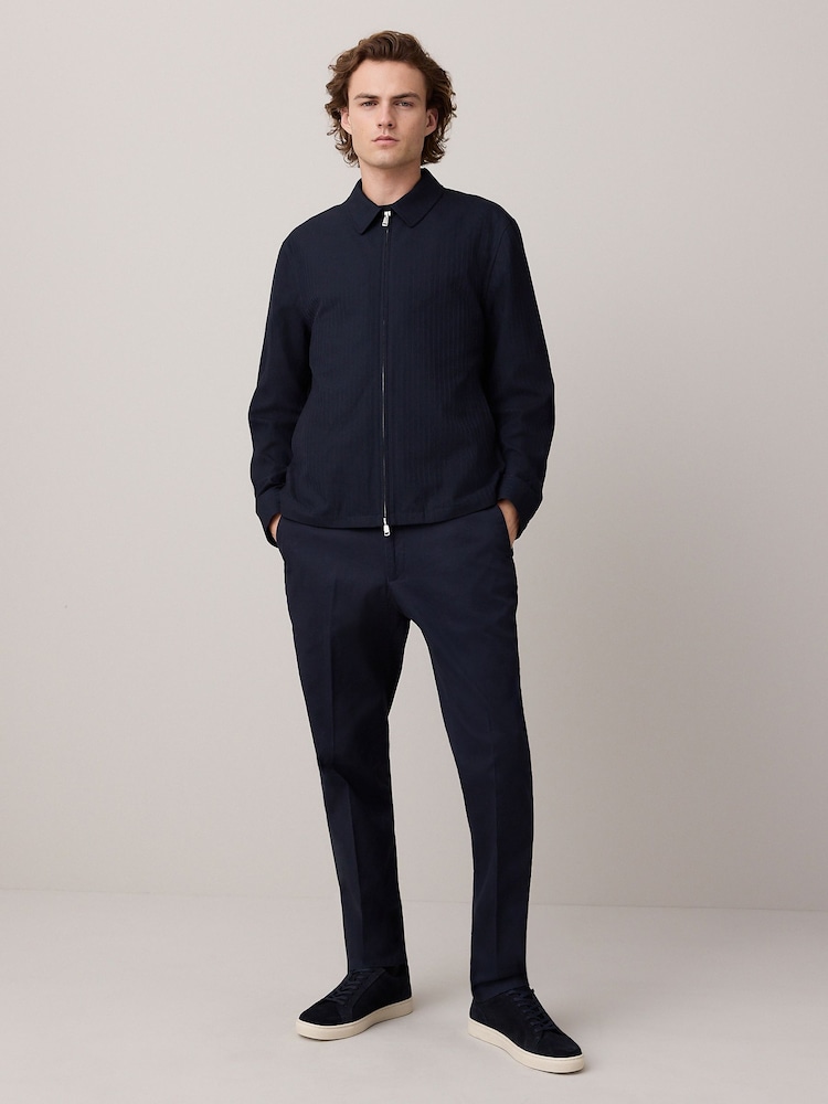 Bleu marine - Veste-chemise rayée - Image 2 of 9
