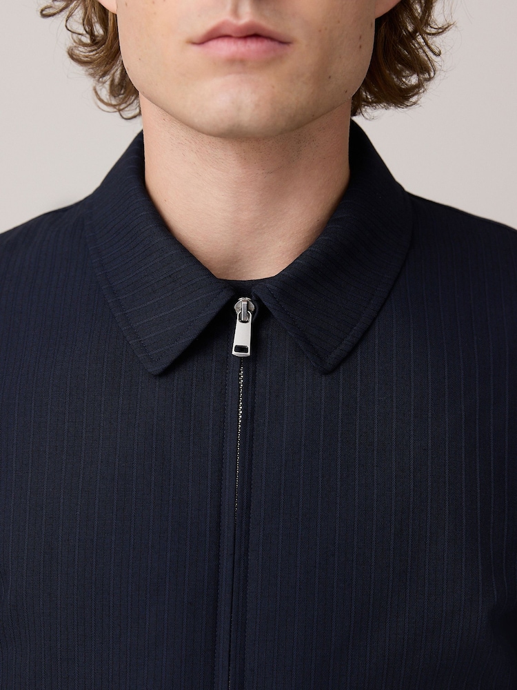 Bleu marine - Veste-chemise rayée - Image 5 of 9
