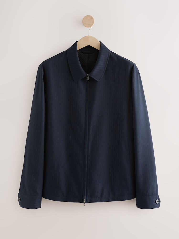 Bleu marine - Veste-chemise rayée - Image 6 of 9