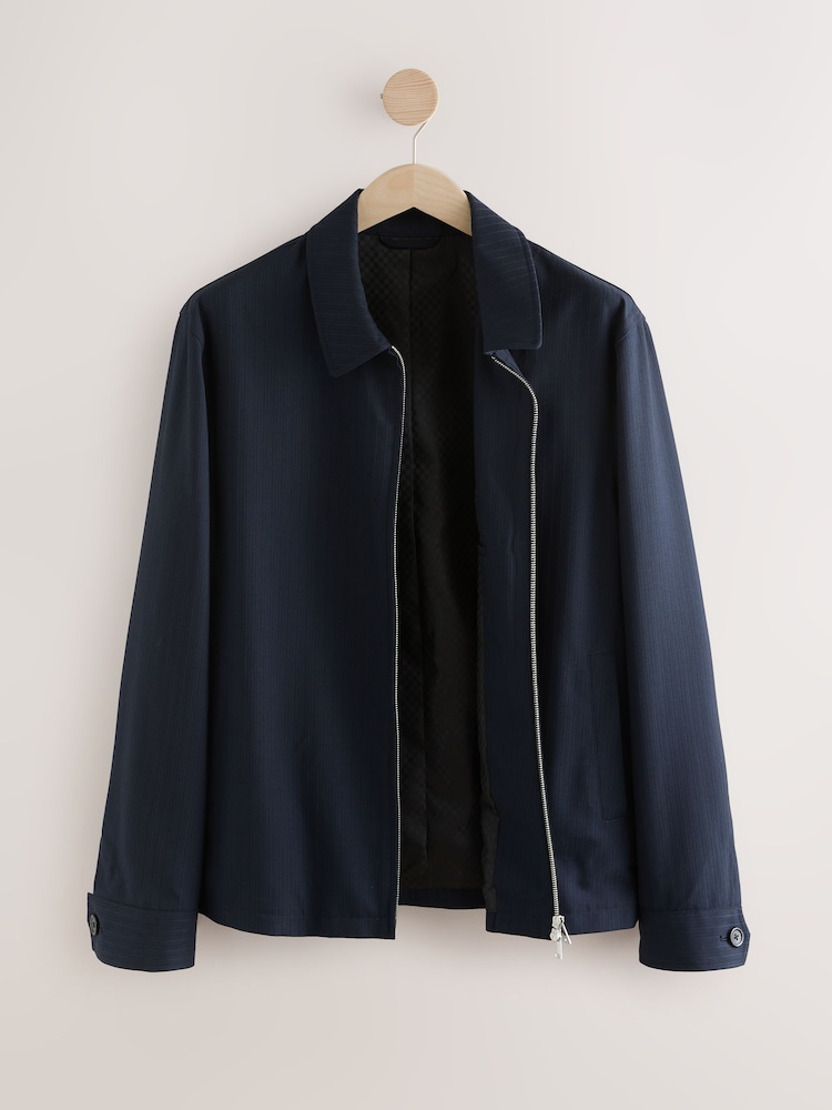 Bleu marine - Veste-chemise rayée - Image 7 of 9