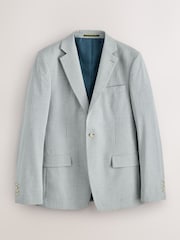 Grey Skinny Fit Striped Suit Jacket - Image 6 of 10