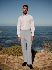 Grey Skinny Fit Striped Suit Trousers - Image 1 of 9