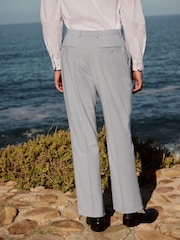 Grey Skinny Fit Striped Suit Trousers - Image 3 of 9