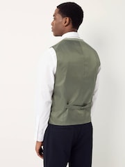 Green Textured Linen Suit Waistcoat - Image 3 of 10