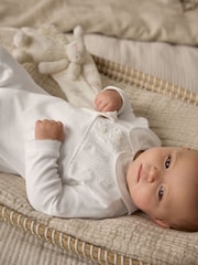 White Baby Occasion Sleepsuit (0mths-2yrs) - Image 2 of 9