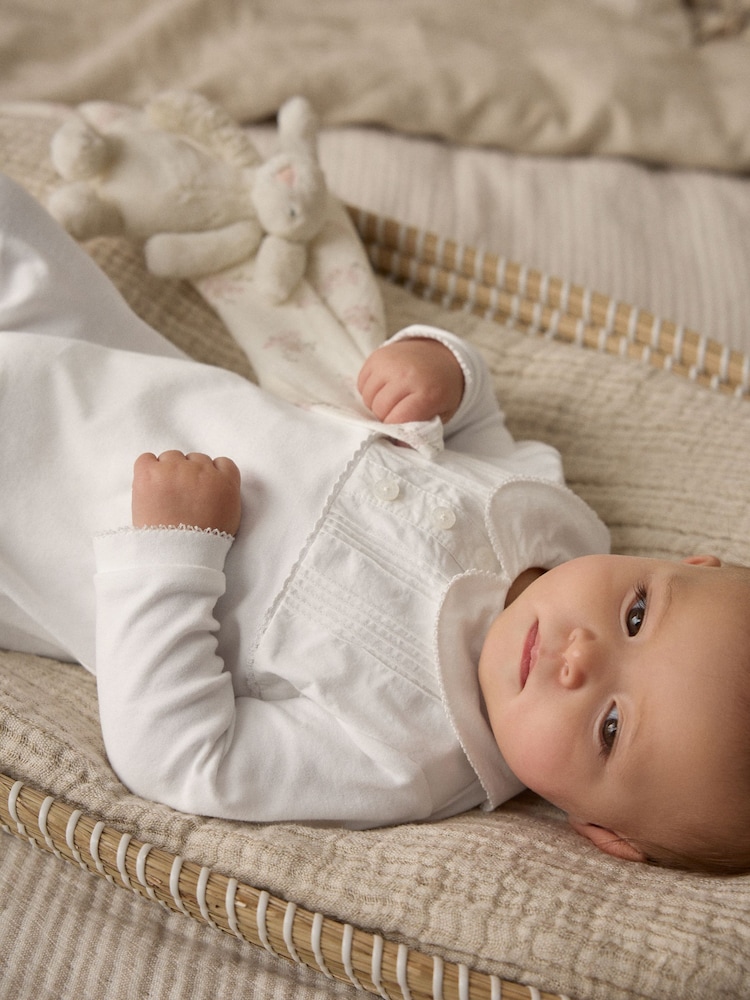 White Baby Occasion Sleepsuit (0mths-2yrs) - Image 2 of 9