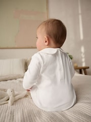 White Baby Occasion Sleepsuit (0mths-2yrs) - Image 3 of 9